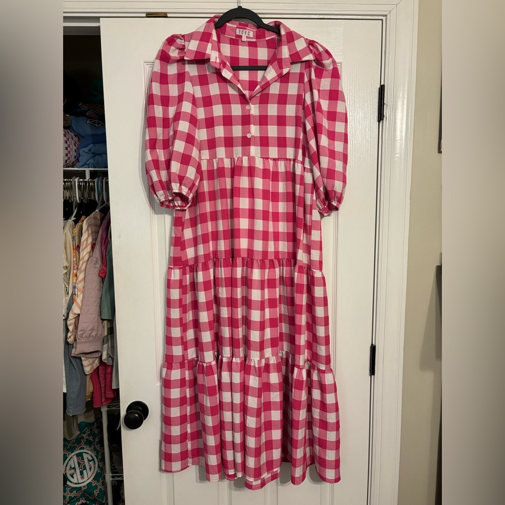 TCEC Checkered Maxi Dress